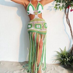 Green Crotchet Dress